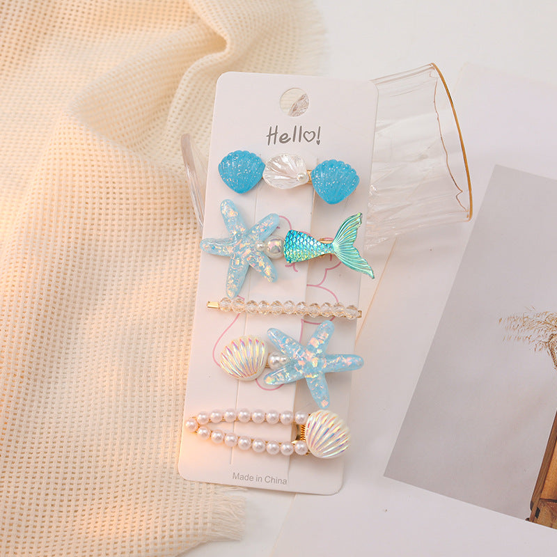Creative Starfish Shell Hairclips Set – 5PCS