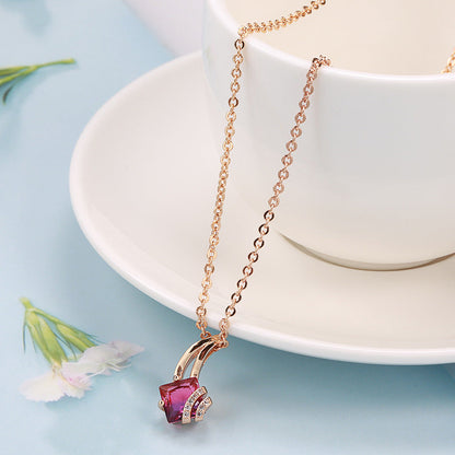 Rose Gold Zircon Necklace