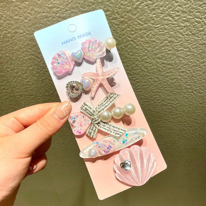 Creative Starfish Shell Hairclips Set – 5PCS