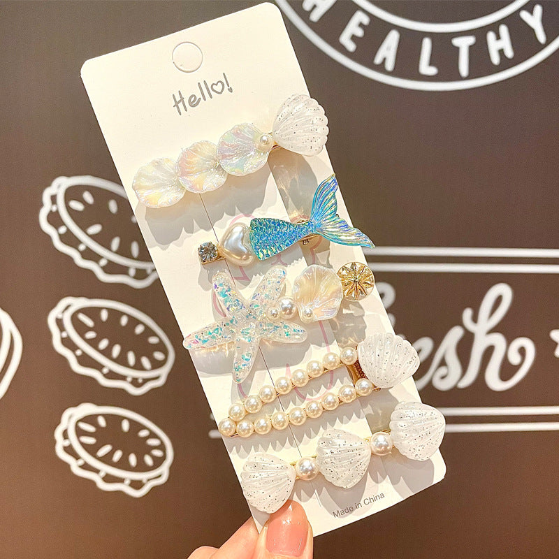 Creative Starfish Shell Hairclips Set – 5PCS