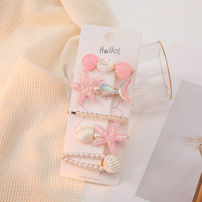 Creative Starfish Shell Hairclips Set – 5PCS