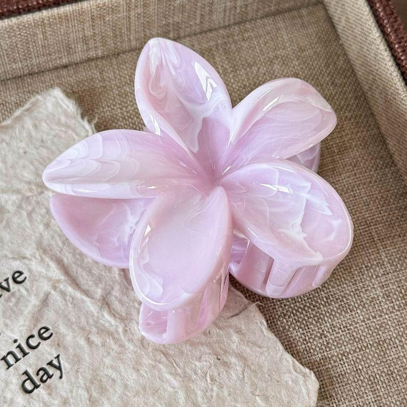 Summer Mint Plumeria Rubra Grip Hairclip