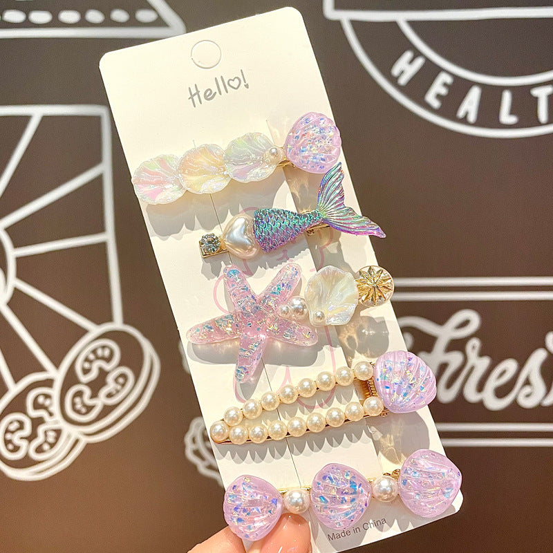 Creative Starfish Shell Hairclips Set – 5PCS
