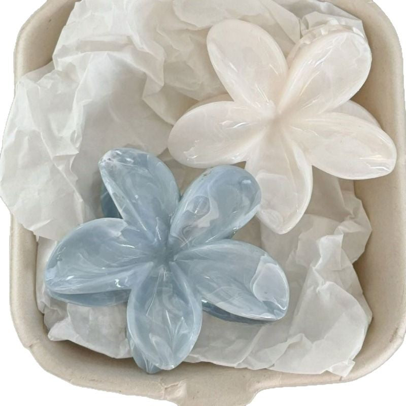 Summer Mint Plumeria Rubra Grip Hairclip