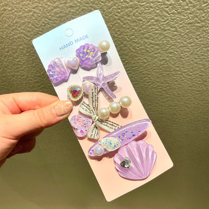 Creative Starfish Shell Hairclips Set – 5PCS