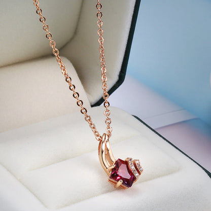 Rose Gold Zircon Necklace