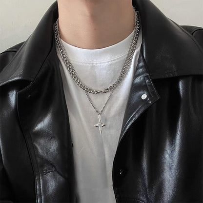 Double-Layer Cross Style Necklace