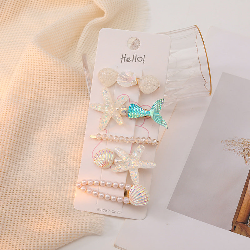 Creative Starfish Shell Hairclips Set – 5PCS