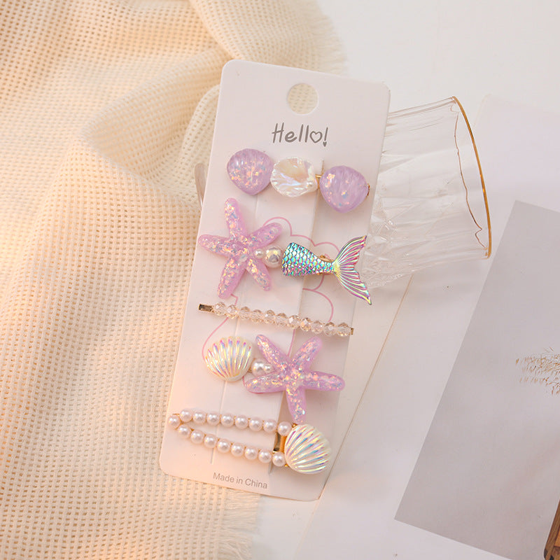 Creative Starfish Shell Hairclips Set – 5PCS
