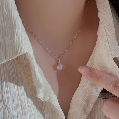 S925 Sterling Silver Moonstone Pendant Necklace