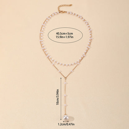 Elegant Double Layer Pearl Necklace