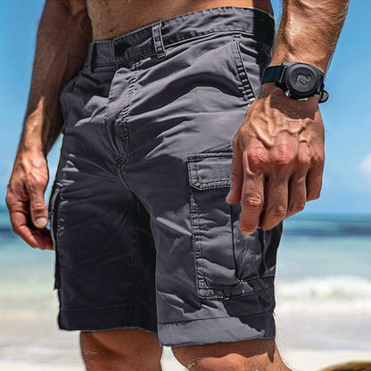 European And American Men's Overalls Multi-pocket Slacks