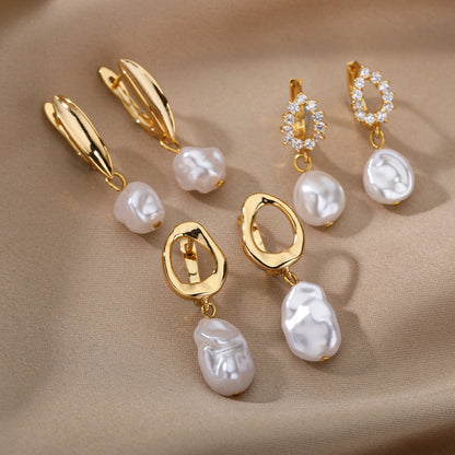 Elegant Pearl Drop Earrings for Women