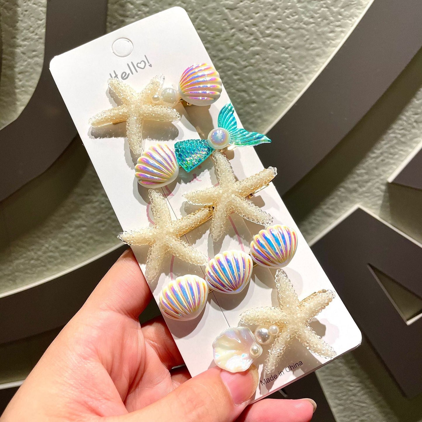 Creative Starfish Shell Hairclips Set – 5PCS