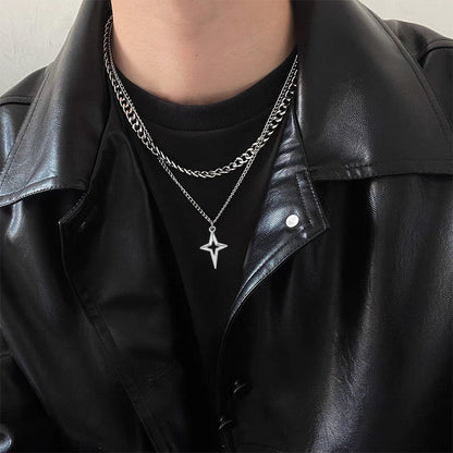 Double-Layer Cross Style Necklace