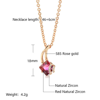 Rose Gold Zircon Necklace