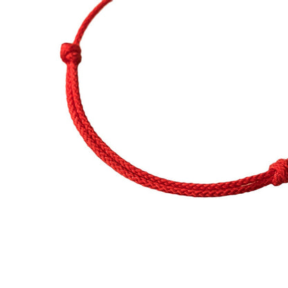 Silver Four-Leaf Clover Woven Bracelet, S925
