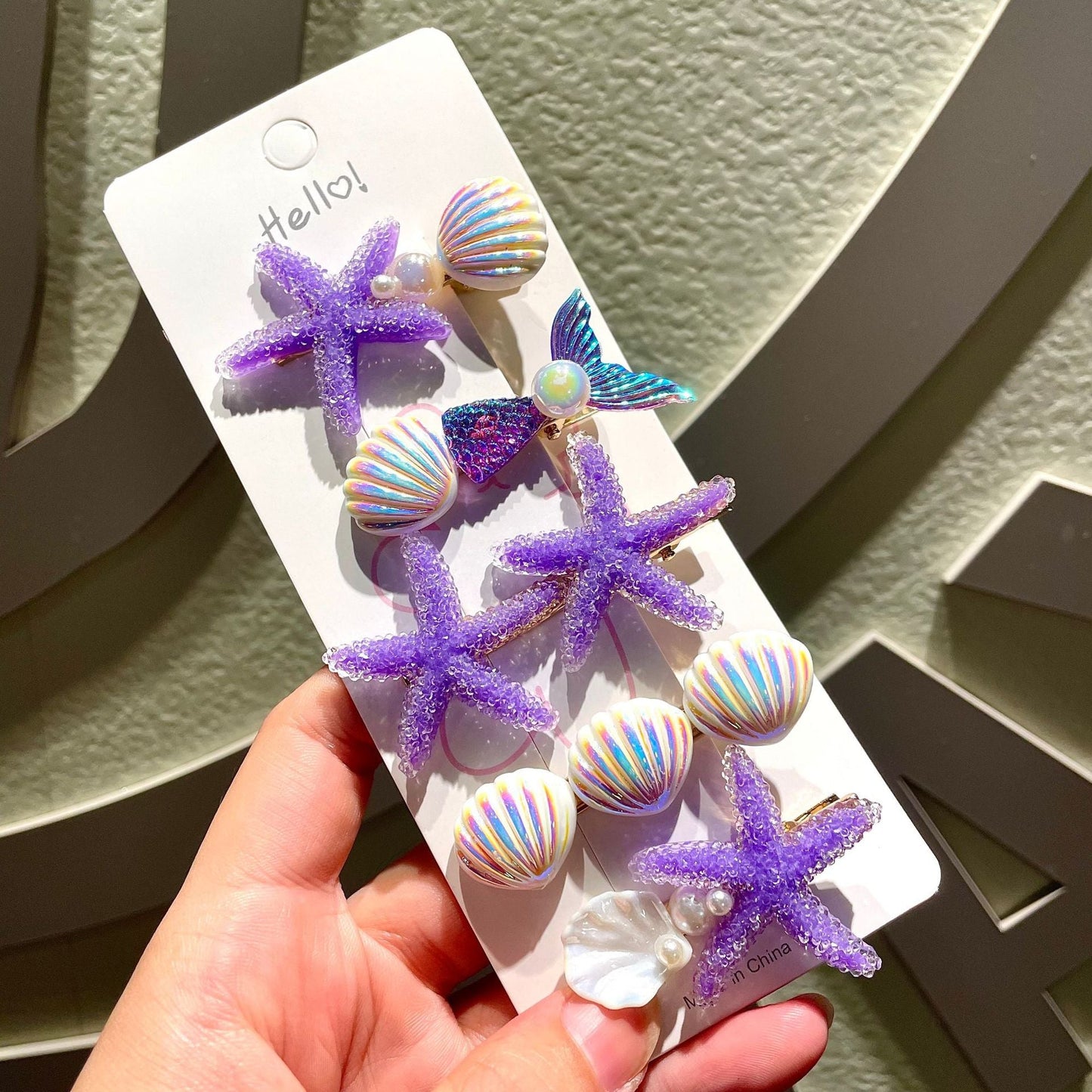 Creative Starfish Shell Hairclips Set – 5PCS