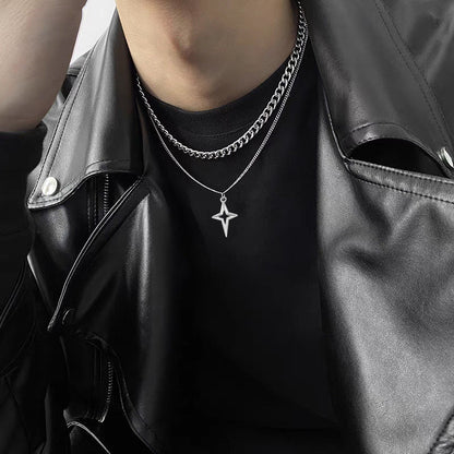 Double-Layer Cross Style Necklace