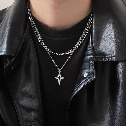 Double-Layer Cross Style Necklace