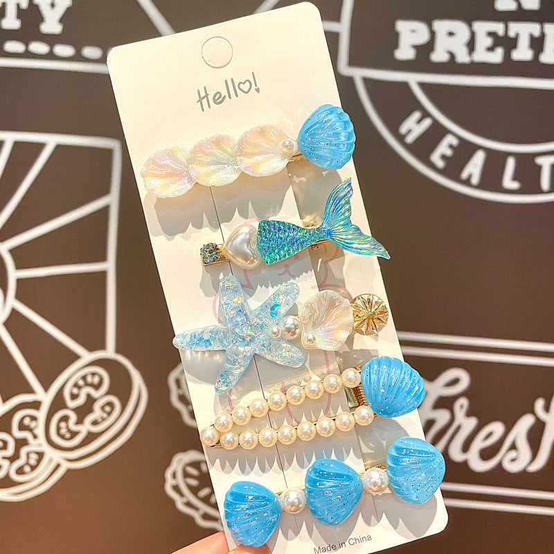 Creative Starfish Shell Hairclips Set – 5PCS