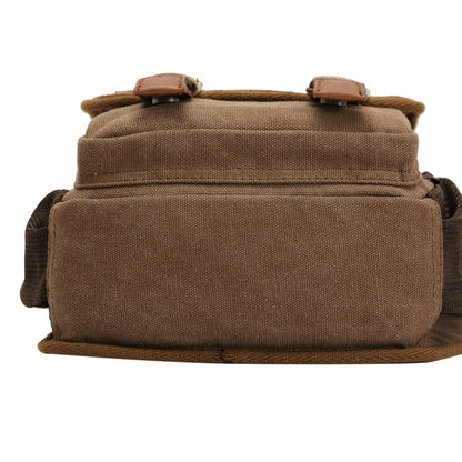 KAUKKO FH03 Retro Style Men Canvas Crossbody Bag Messenger Bag Outdoors Hiking Camping Bag, Size: 26 x 21 x 9 cm, KAUKKO FH03