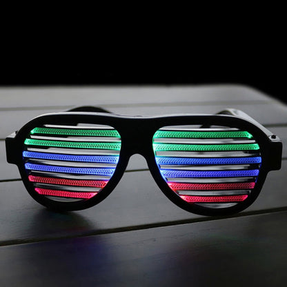 LED-CM03 LED Musical Shades Sound & Music Active LED Party Glasses with USB Charger, LED Party Glasses