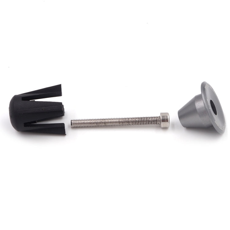 2 PCS Bicycle Bike Aluminum Handlebar End Plugs, 17mm Grey