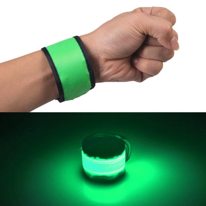 LED Luminous Slap Pat Circle Outdoors sports Wristband, Small, Size:26*4cm, 26x4cm Green