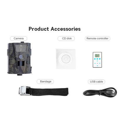 HT-001 1MP IP54 Waterproof IR Night Vision Security Hunting Trail Camera, Novatek96220 Program, 120 Degree Wide Angle, 100 Degree PIR Sensing Angle, HT-001