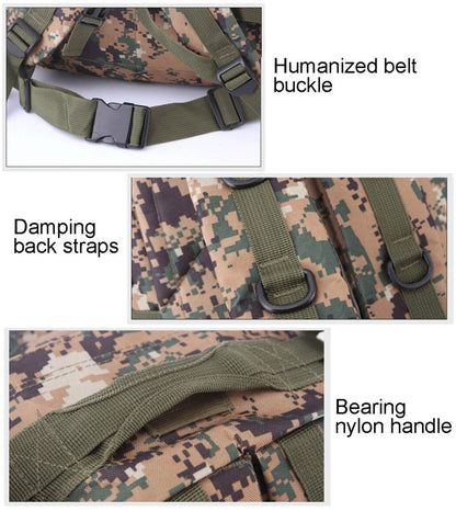 INDEPMAN DL-B001 Fashion Camouflage Style Men Oxford Cloth Backpack Shoulders Bag 40L Outdoors Hiking Camping Travelling Bag 3D Package with Expanded MOLLE & Magic Sticker & Adjustable Shoulder Strap, Size: 51 x 42 x 22 cm