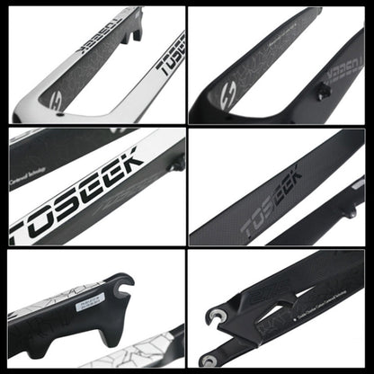 TOSEEK Ultra Light 29 Inch 435mm Mountain Bike Full Carbon Front Fork Straight Head Tube Disc Brake, 29 Inch 435mm