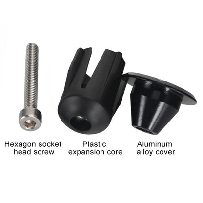 TOSEEK 1 Pair Mountain Bike Handlebar Grips Caps End Plug Aluminum Alloy Bicycle  Bar Ends Plug, 17.6-21.8mm Grey, 17.6-21.8mm Gold, 17.6-21.8mm Blue, 17.6-21.8mm Red, 17.6-21.8mm Green
