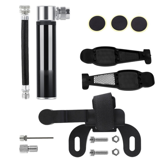 Manual Mini Portable Bicycle Aluminum Alloy Pump + Plastic glue-free tire patch + Tire lever, Inflator + Plastic glue-free tire patch + Tire lever Black, Inflator + Plastic glue-free tire patch + Tire lever Red