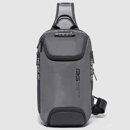 BANGE Men Security USB Chest Bag Portable Outdoor Shoulder Bag, Outdoor Shoulder Bag