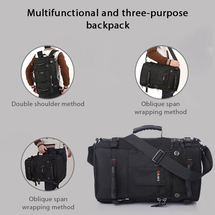 KAKA Large Capacity Backpack Men Travel Bag Leisure Student Waterproof Shoulders Bag with Lock, KAKA Shoulders Bag