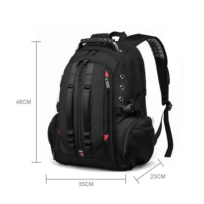 BANGE Waterproof Travel Men Backpack Rechargeable Large Capacity Shoulders Bag with Earplug Hole, BANGE Travel Bag