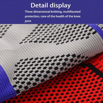 Outdoor Fitness Mountaineering Knit Protection Silicone Anti - collision Spring Support Sports Knee Protector, Size: XL, Size: XL