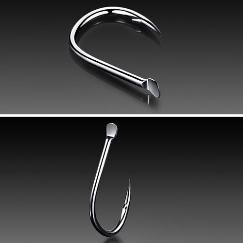 ISE 500 PCS Mixed Size Fish Barbed Hook Fishing Hooks, 3-12#