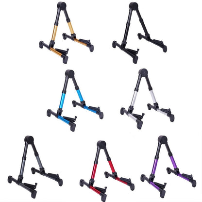 Simple Folding Vertical Guitar Violin Ukulele Bracket Musical Instrument Stand, OG3909AA, OG3909B, OG3909J, OG3909L, OG3909P, OG3909R, OG3909S