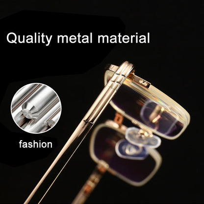 Folding Anti Blue-ray Presbyopic Reading Glasses with Case & Cleaning Cloth, +2.00D, +2.00D