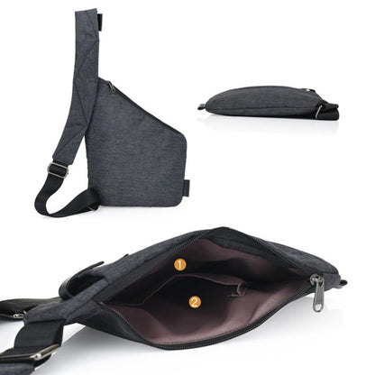 Multi-Function Portable Anti-theft Polyester Business Chest Bag Outdoor Sports Left Shoulder Bag for Men, Left Shoulder