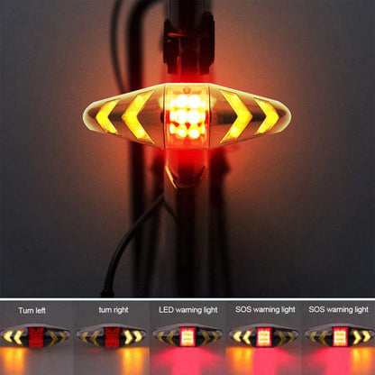 Bicycle Tail Light Intelligent Wireless Remote Control Turn Signal Warning Light, USB Rechargeable