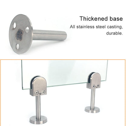304 Stainless Steel Glass Fish Mouth Support Rod Fixing Clip with 14x60mm Rod, Specification: M, M, with 14x60mm Rod