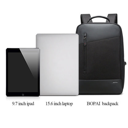Bopai 851-009911 Business Anti-theft Waterproof Large Capacity Double Shoulder Bag,with USB Charging Port, Size: 30.5x13x45cm, 851-009911