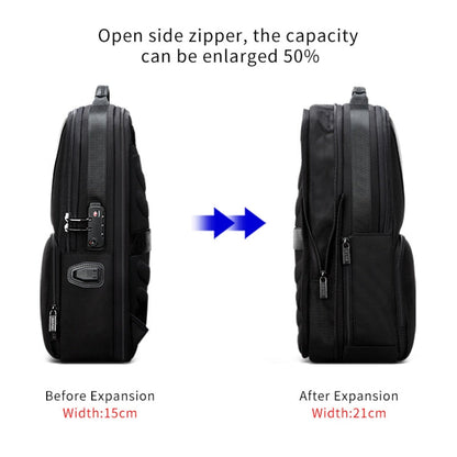 Bopai 61-02511 Business Travel Breathable Waterproof Anti-theft Man Backpack, Size: 30x15x44cm, 61-02511
