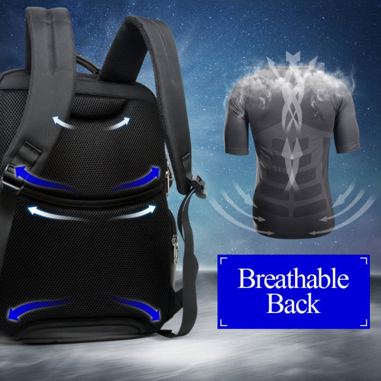 Bopai 11-85301 15.6 inch Large Capacity Multi-layer Zipper Bag Design Breathable Laptop Backpack, Size: 35 x 20 x 43cm, 11-85301