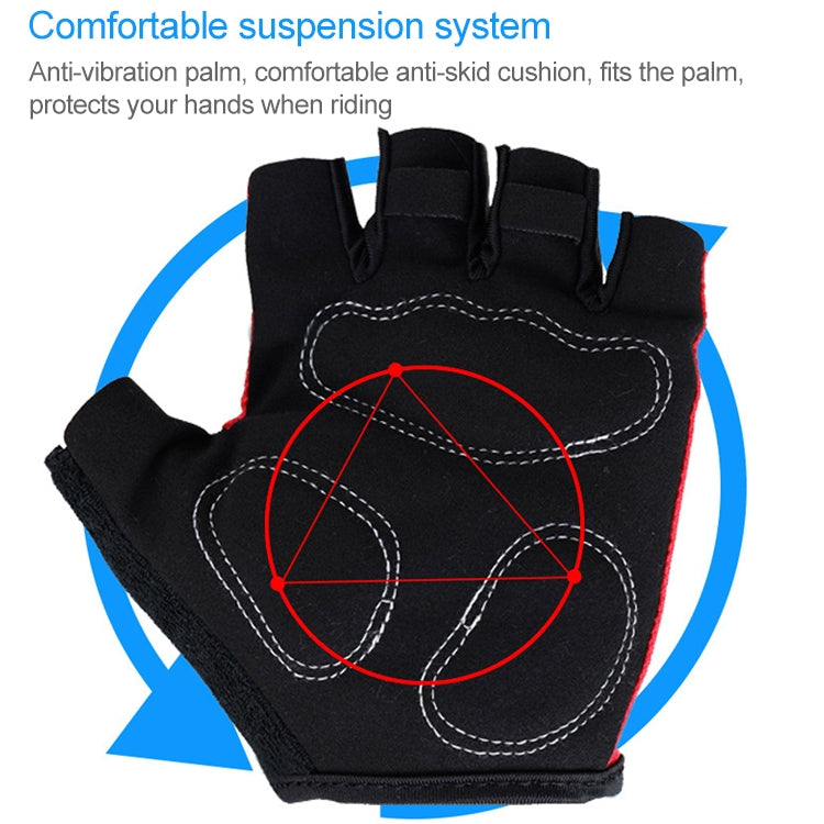 BaseCamp BC-204 Bicycle Half Finger Gloves Lycra Fabric Cycling Gloves, Size: L, Size: L