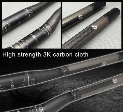 TOSEEK Full Carbon Fiber Road Bike Bent Handlebar, Size: 620mm (Matte), 620mm