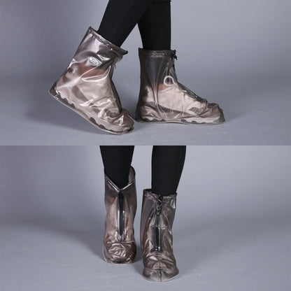 Fashion PVC Non-slip Waterproof Thick-soled Shoe Cover Size: S, Size: S